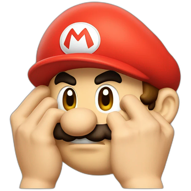 Super mario facepalm emoji