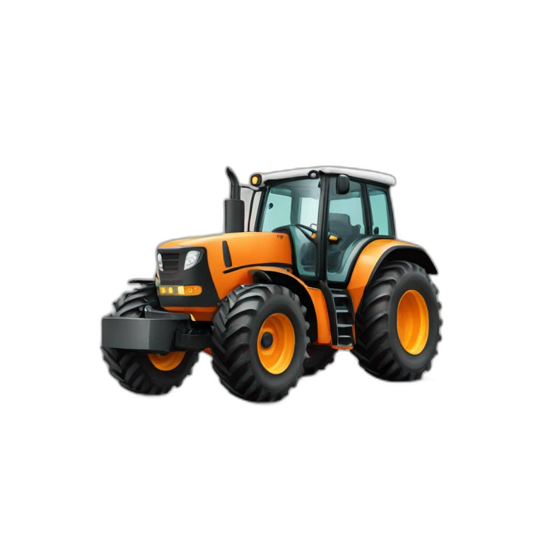 Een traktor met een aanhanger emoji