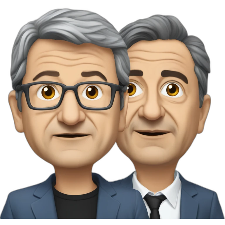 Jean luc mélanchon et eric zemmour emoji