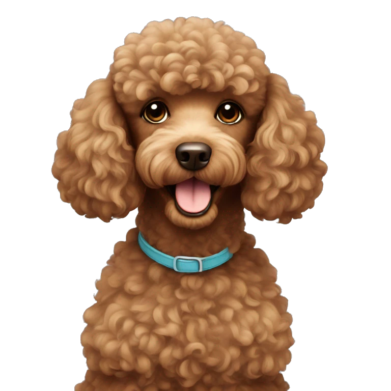 Brown poodle  emoji