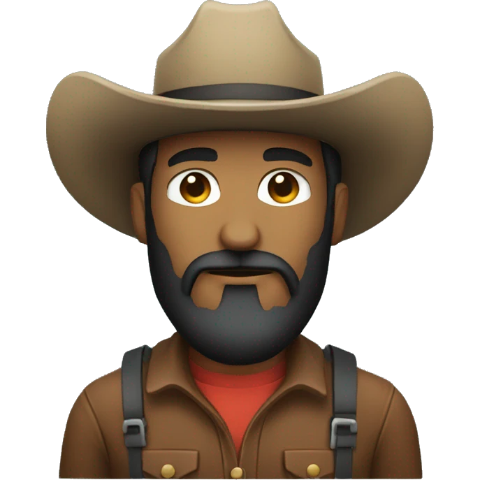 programmer with dark beard and a cowboy hat emoji
