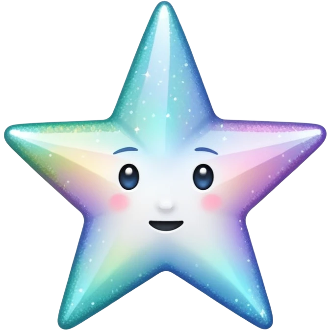 glitter white star emoji