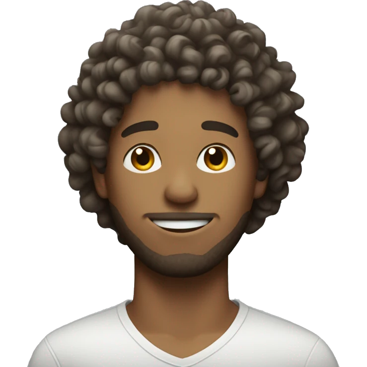 curly hair guy wtih cash emoji