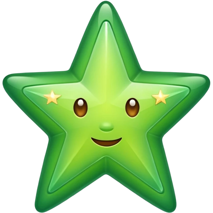 Star colored starbucks green, no face emoji