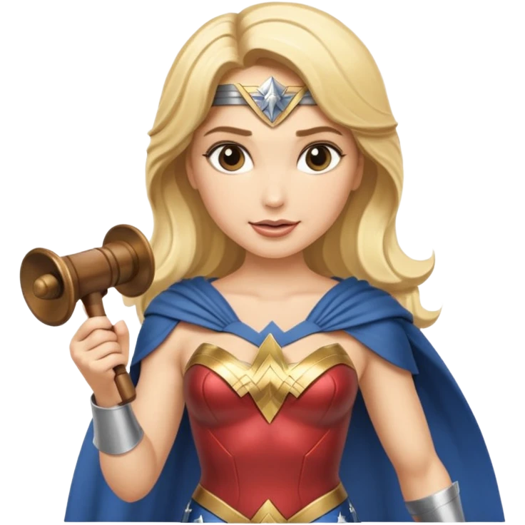 Blonde Wonder Woman English handbells emoji