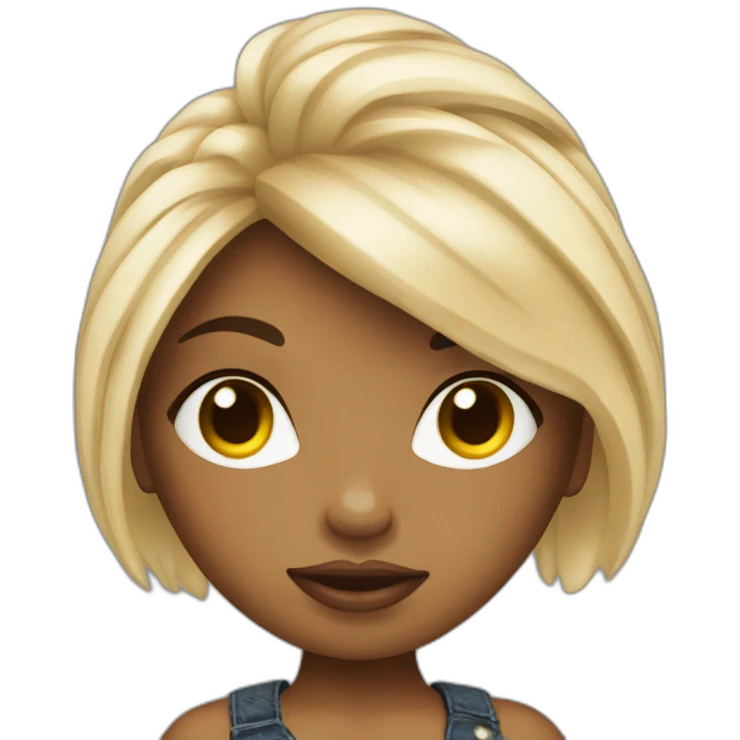 Bratz doll with blobd hair emoji