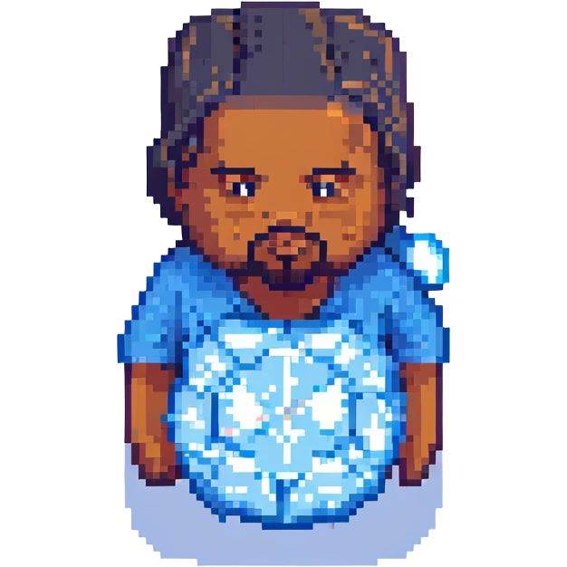 ice cube, pixel art style emoji