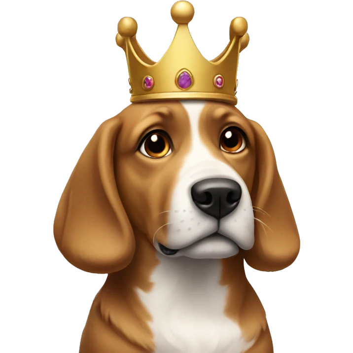 Dog with crown emoji