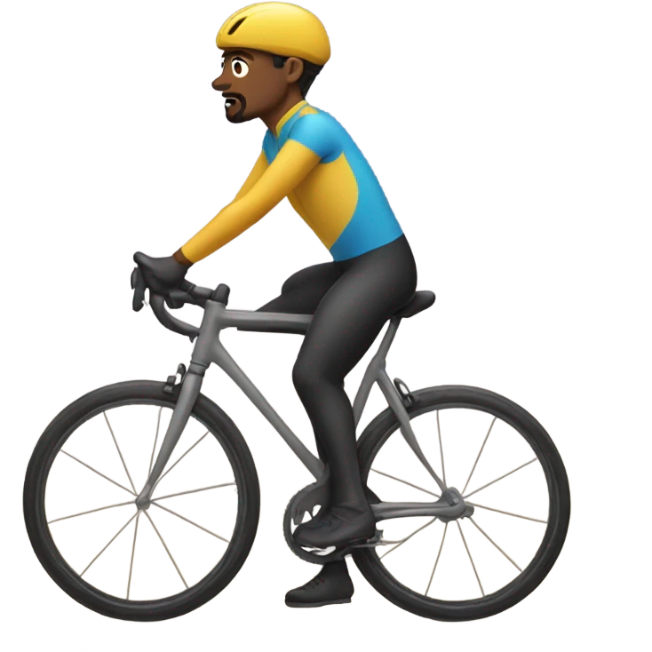 cyclist wearing a spandex clothes carrying a bicycle emoji