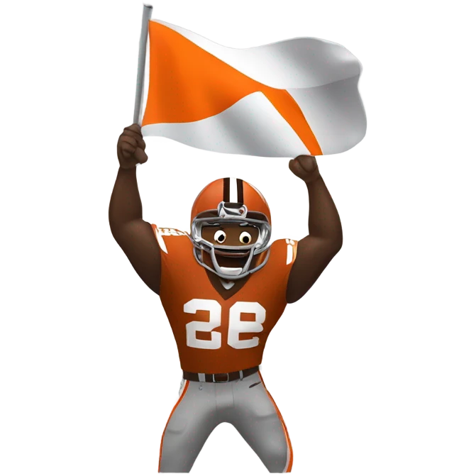 White Cleveland browns fan  emoji