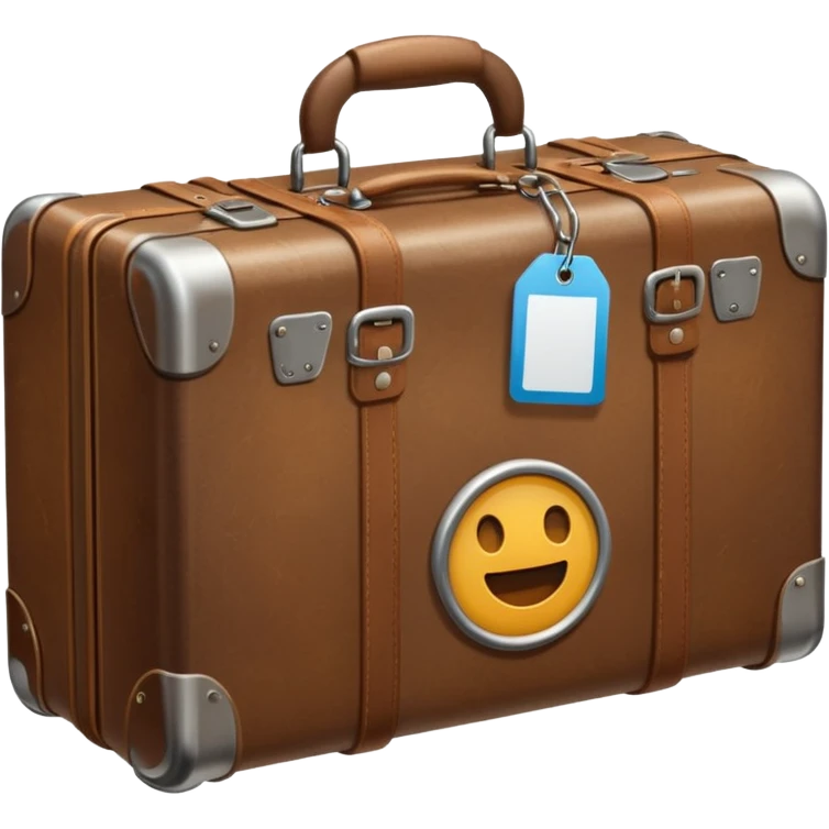 suitcase with tag emoji
