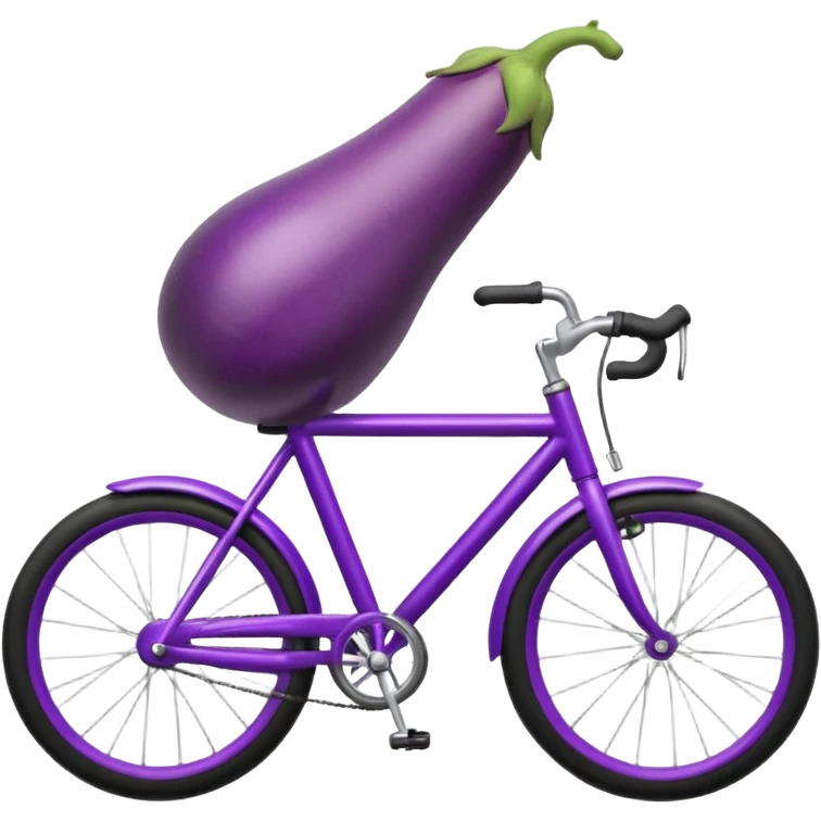 Eggplant on a bicycle  emoji