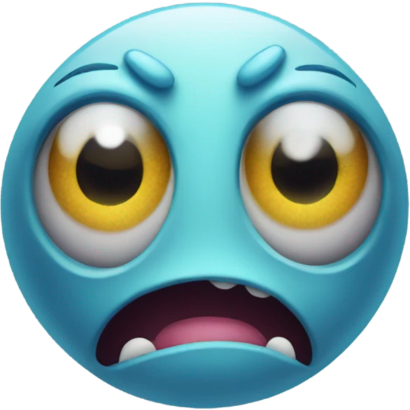a one eye monster sad and crying emoji