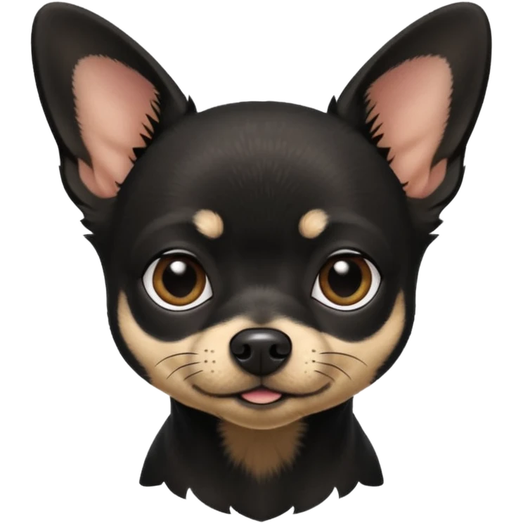 Flying Black chihuahua terrier  emoji