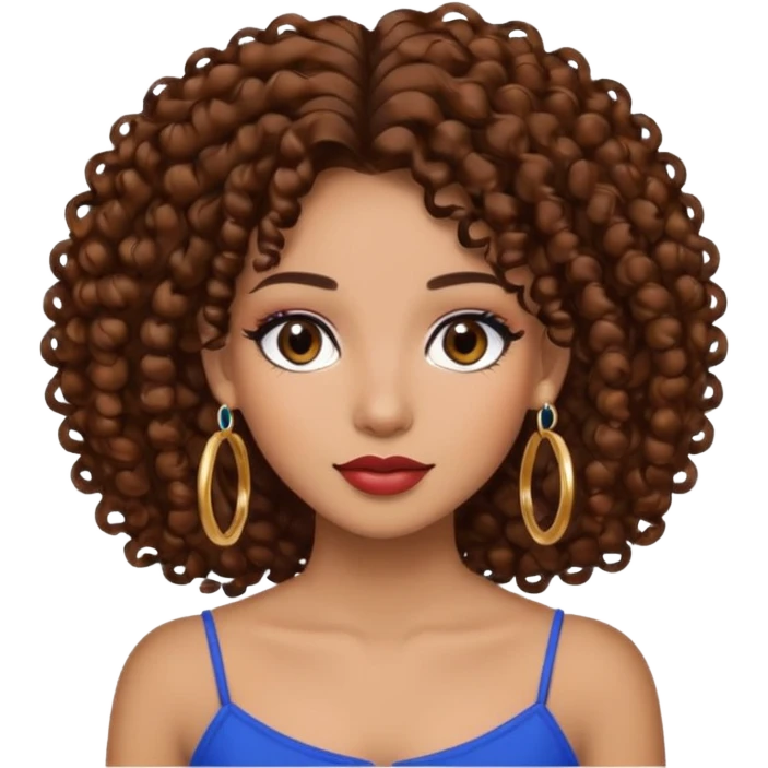 One, Puerto Rican, fair skin brown hair it has to be straight with earrings and makeup. I would like the earrings to be hoop and my best friend by my side is caramel skin color with curly black hair. emoji
