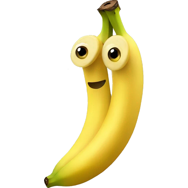 Banana with eyes and legs emoji