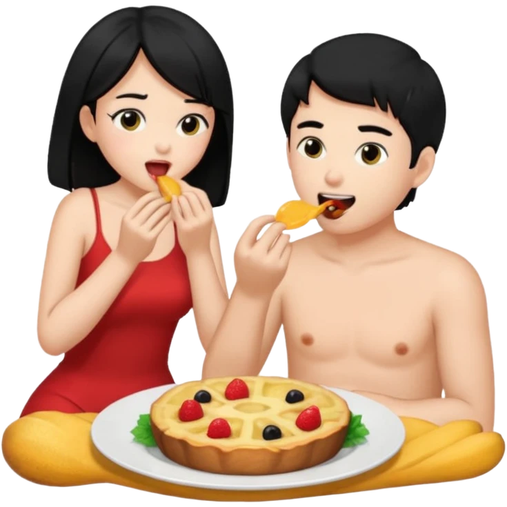 Black haired male eating a black haired girl ass xxx emoji