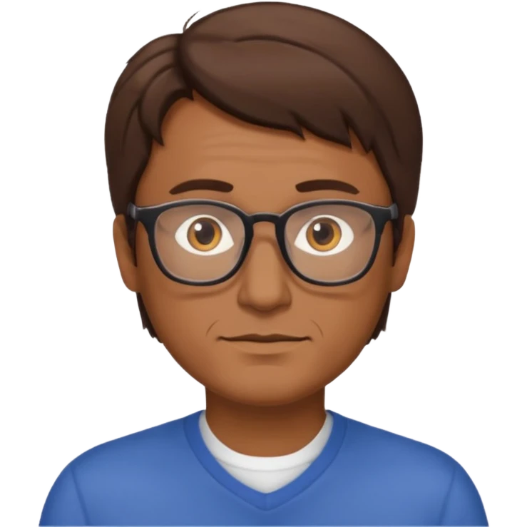 homme brun age moyen brun lunettes emoji