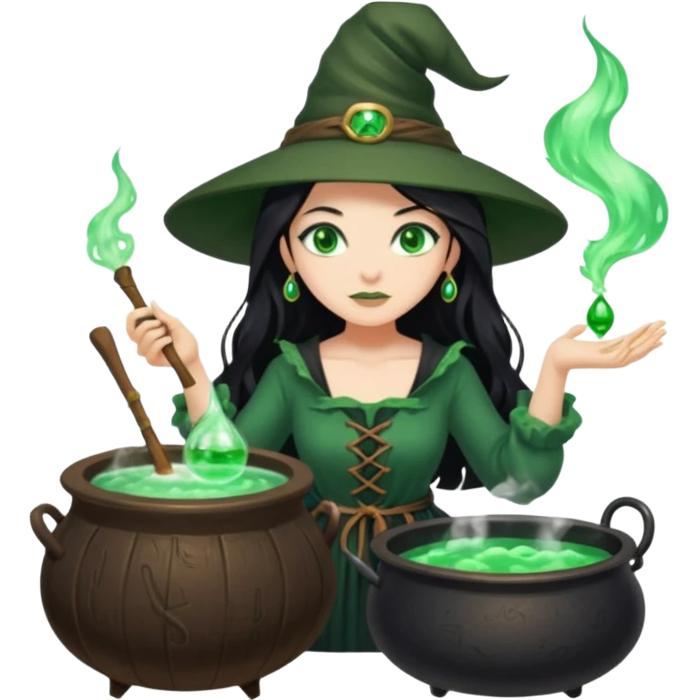 green witch cooking potion emoji