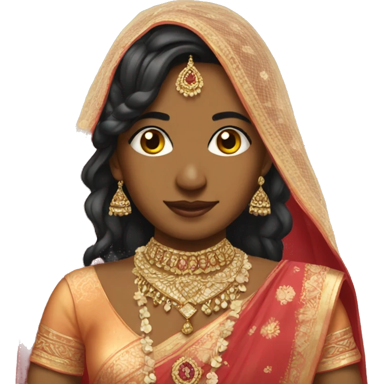 Indian girl wedding emoji