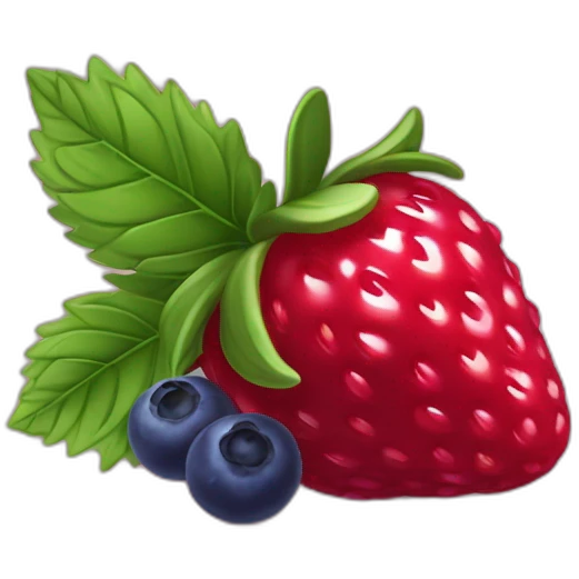 fraise framboise myrtille  emoji