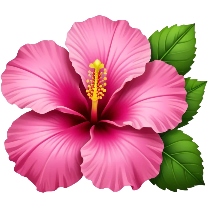pink hibiscus emoji