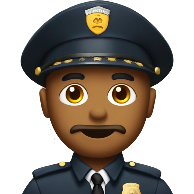 Macaroni in cop uniform emoji
