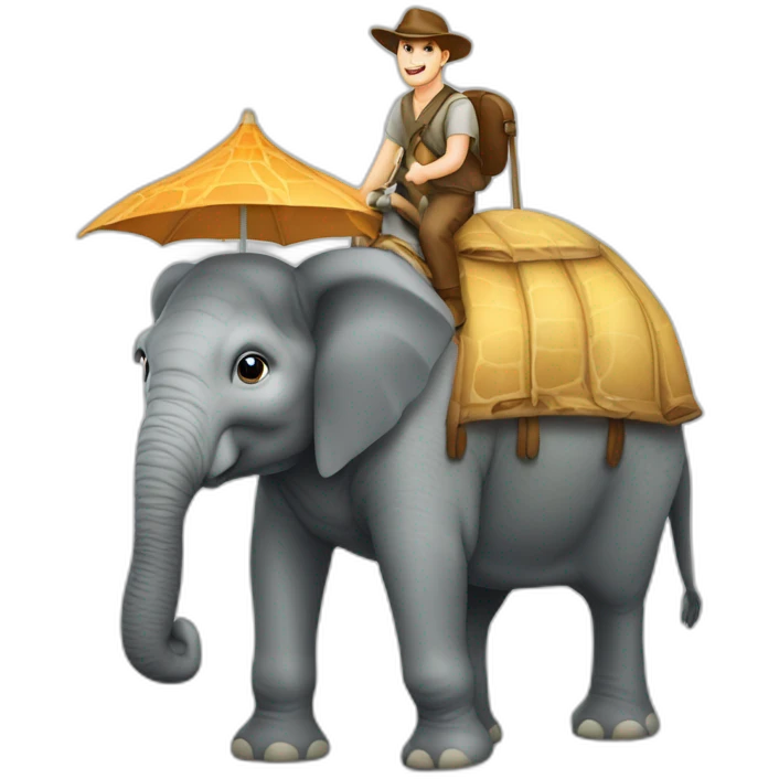 tortue sur cheval sur elephant sur vache sur girafe emoji