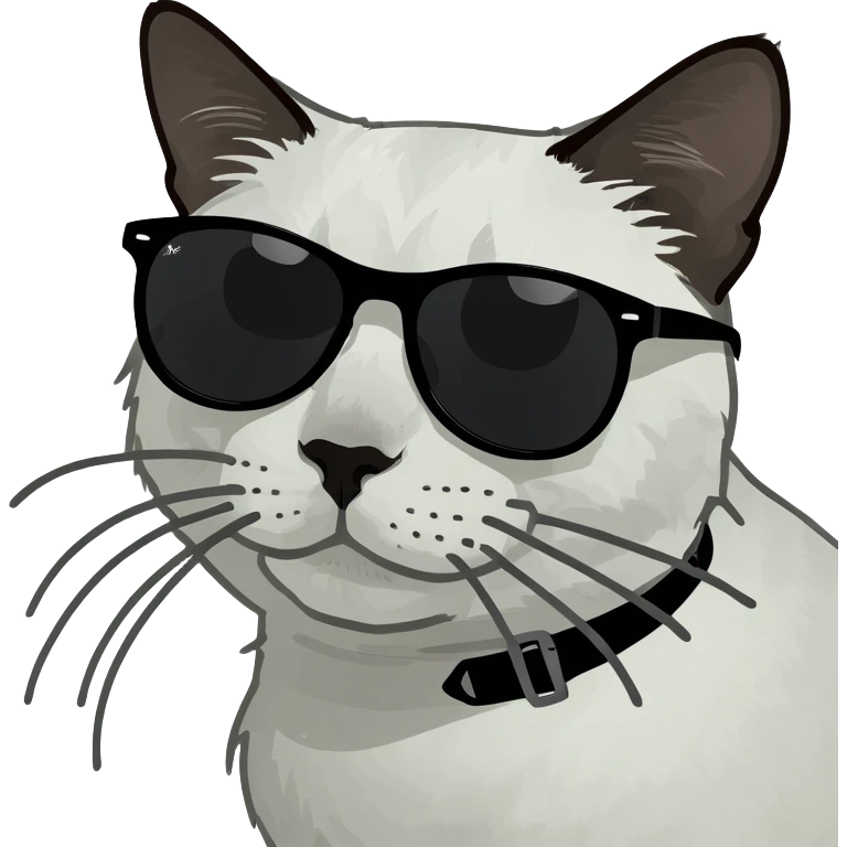 Cat with sunglasses emoji