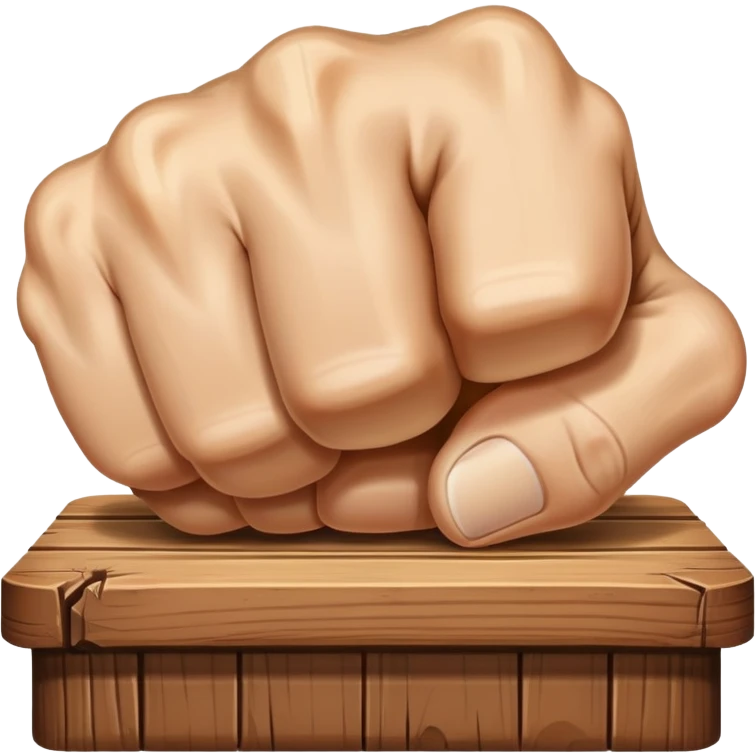 Slamming fist on table  emoji