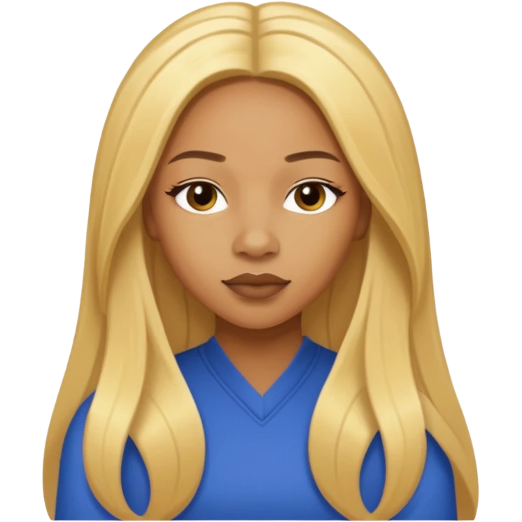 Shamari Fears-DeVoe from Blaque with long golden blonde hair emoji