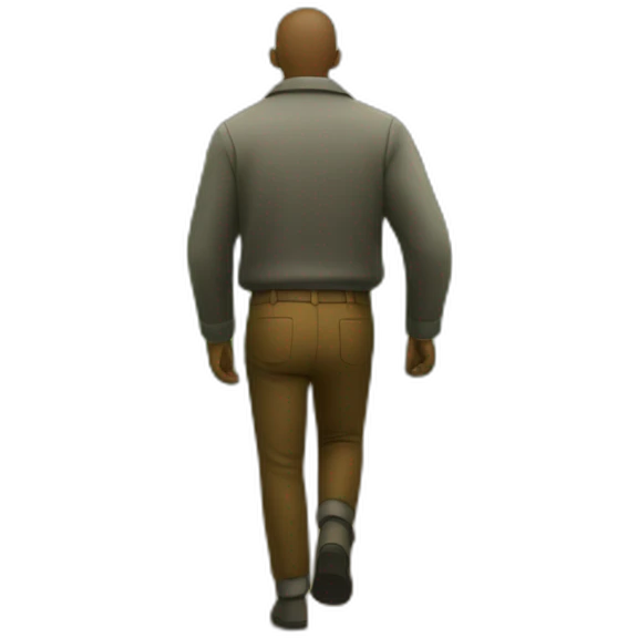 A men Giant walking through vast fields emoji