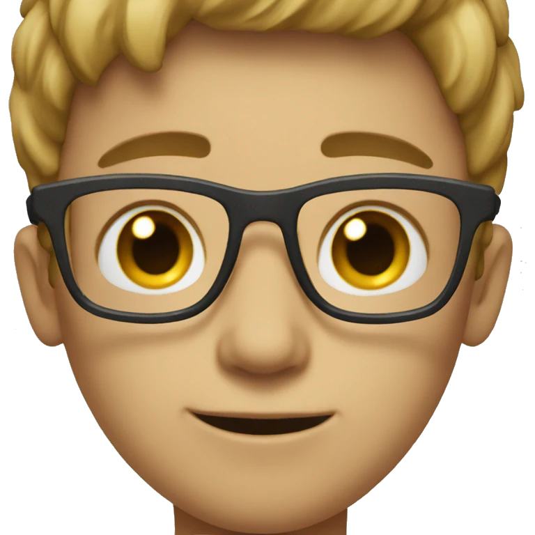 Boy with glasses emoji