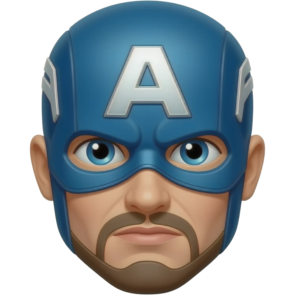 Marvel Captain America face whithout a latter emoji