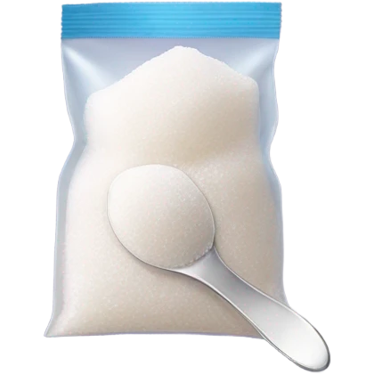 Bag of sugar with spoon emoji