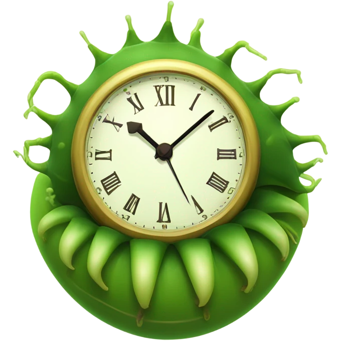 Venus flytrap clock emoji