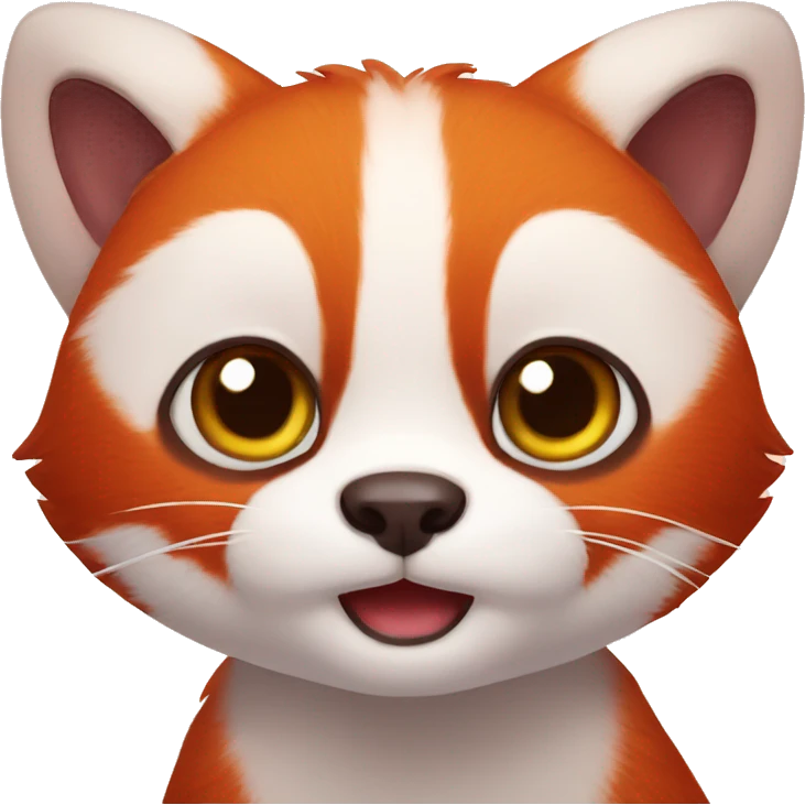 cute red-panda-cat-hybrid emoji