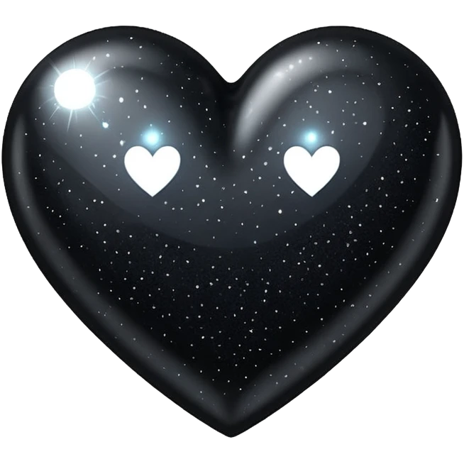 black sparkling heart emoji