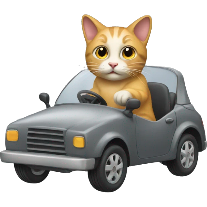 cat driving a car emoji