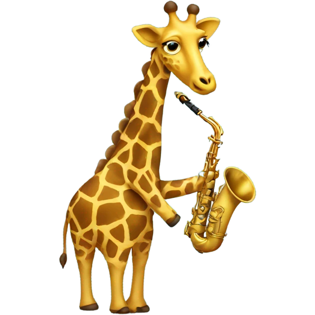 Giraffe playing saxophone emoji