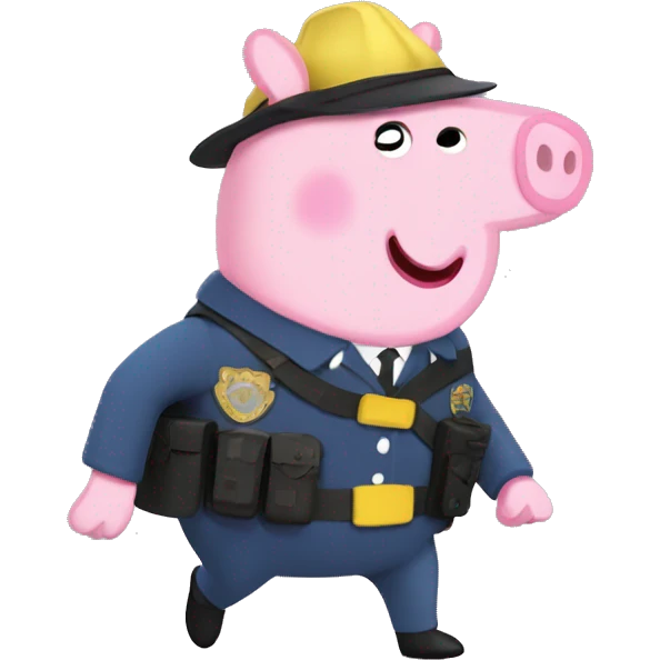 Peppa pig fighting crime emoji