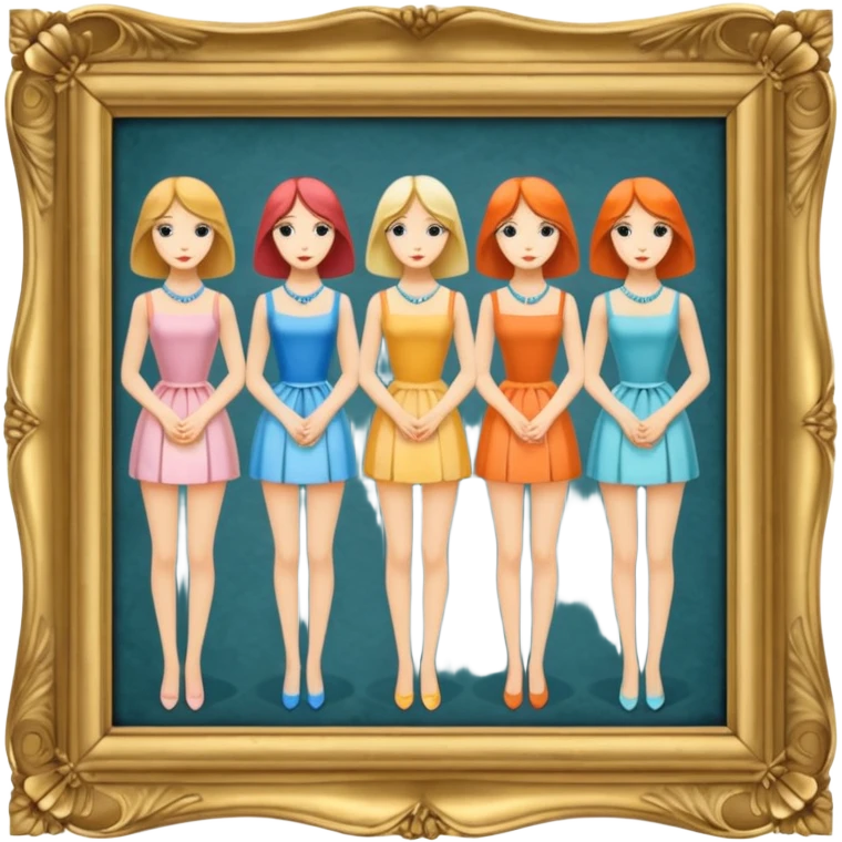  Les Demoiselles d’Avignon painting frame emoji