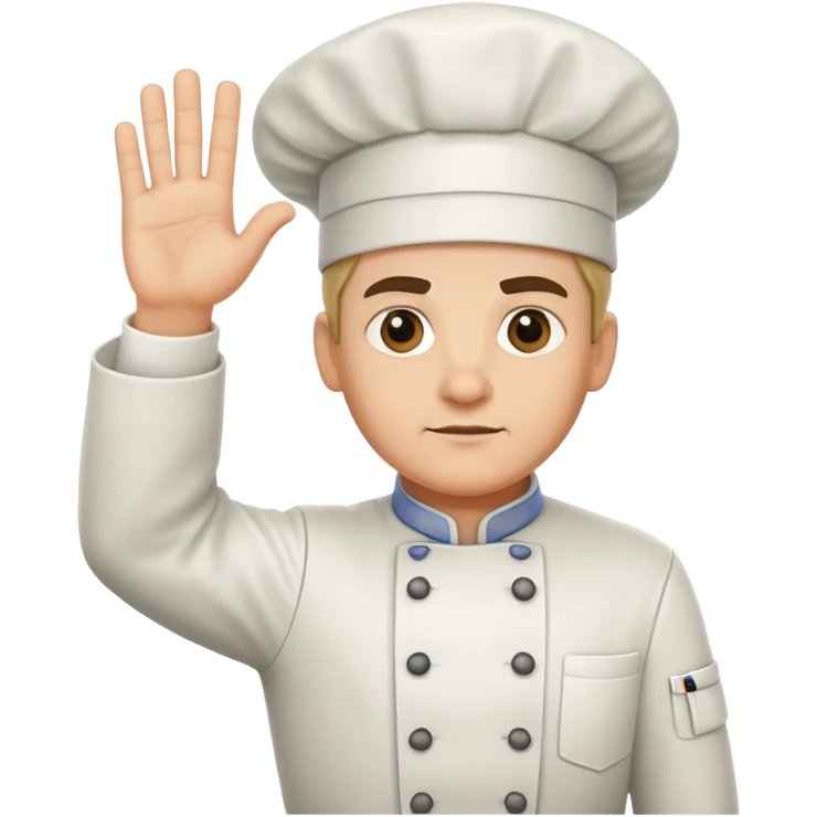 Un chef allemend qui leVe la main en guerre emoji