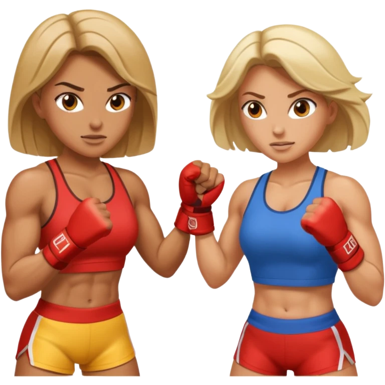 two women sparring emoji