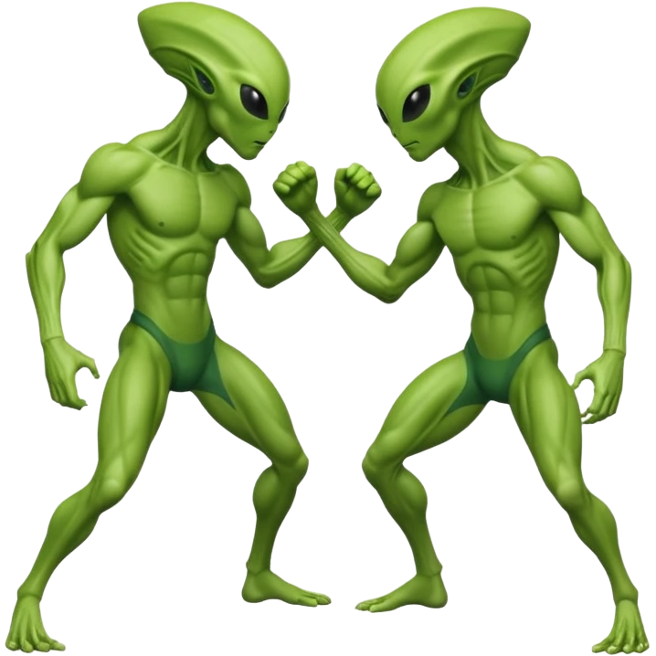 
two alien sparring
 emoji