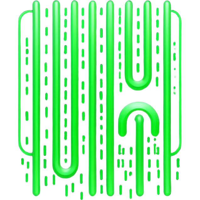 matrix digital rain, green Numbers 0 to 5, black background, cyberpunk style emoji
