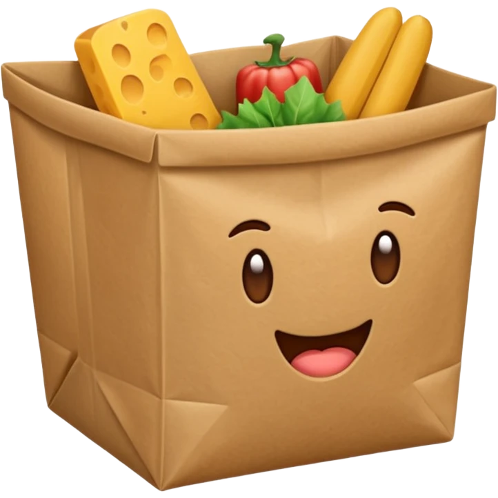 sacs de courses alimentaire emoji