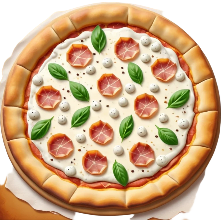 pizza con prosciutto crudo e stracciatella  emoji