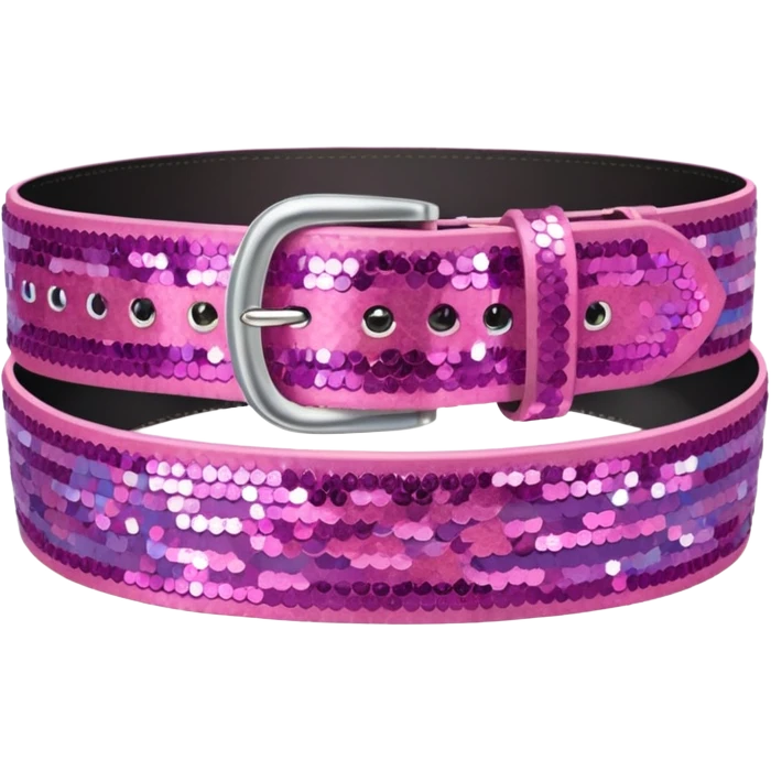 Pink sequin belt emoji