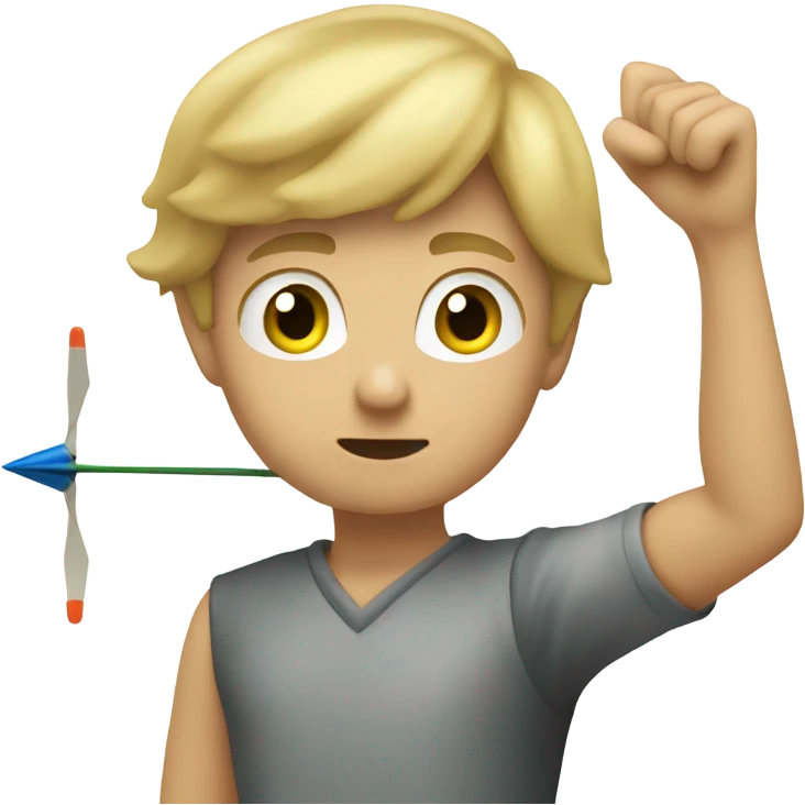 blonde boy throwing darts  emoji
